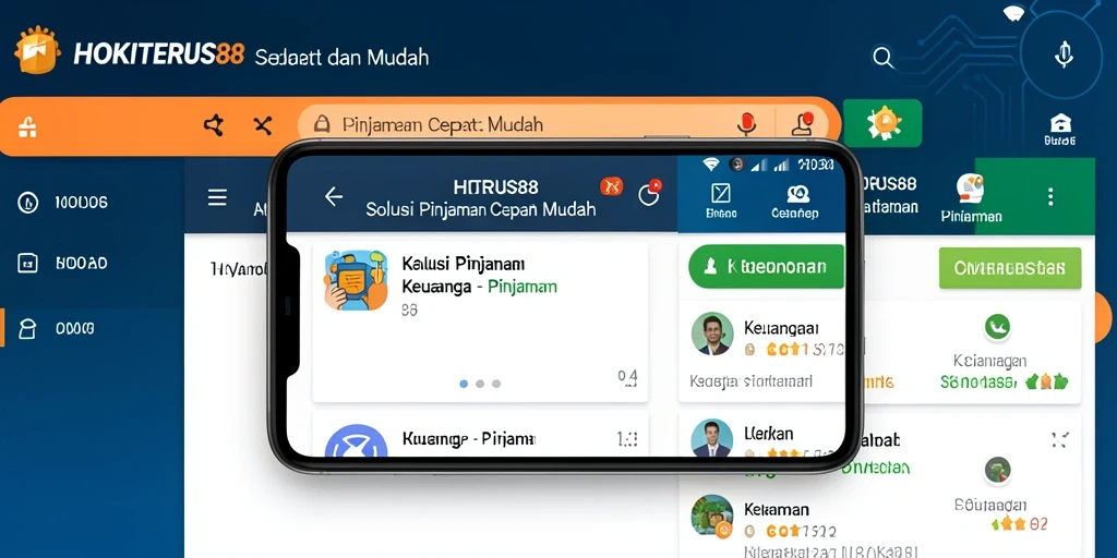 Antarmuka aplikasi HOKITERUS88 untuk pengajuan pinjaman yang mudah digunakan.