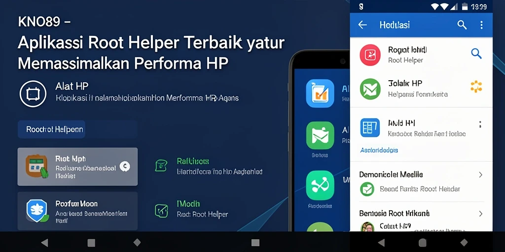 Antarmuka KNO89 yang intuitif dan mudah digunakan untuk Root Helper.