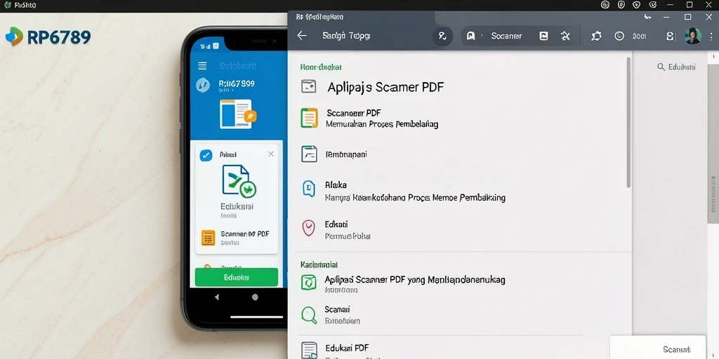 Tampilan antarmuka utama aplikasi Scanner PDF RP6789.