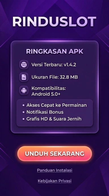 Tampilan halaman APK rinduslot